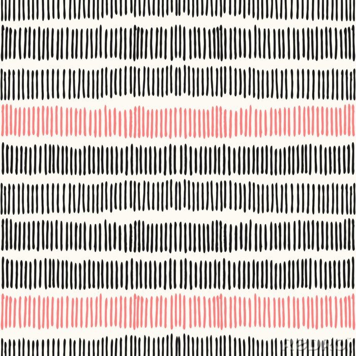 Fotobehang Zwart en rood strepen verticaal patroon