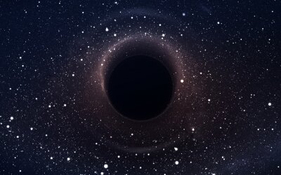 Fotobehang Zwart gat in de ruimte