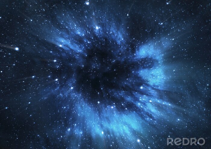 Fotobehang Zwart gat in een galaxy