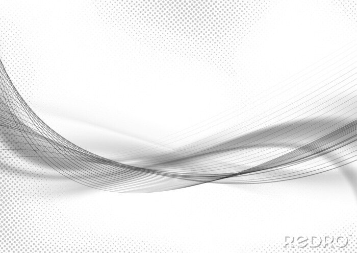 Fotobehang Zwart-wit 3D lijnen