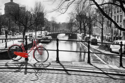 Fotobehang Zwart-wit Amsterdam