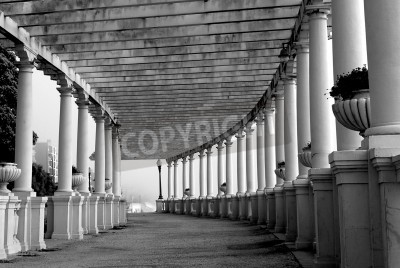 Fotobehang Zwart-wit beeld van de gebouwen van Porto