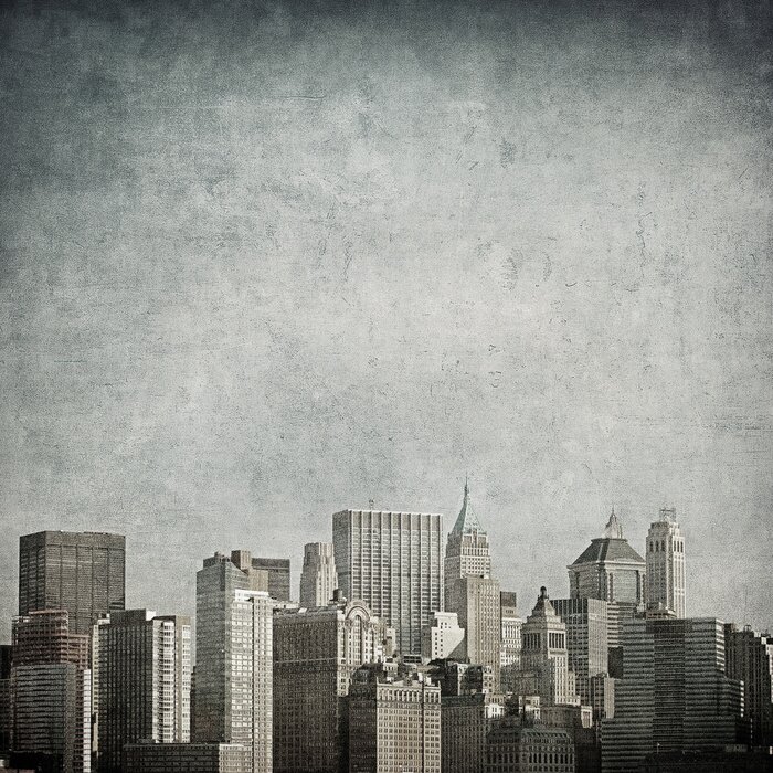 Fotobehang Zwart-wit beeld van NY