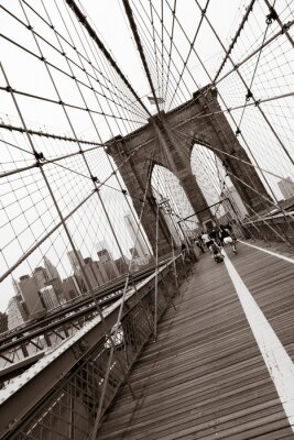 Fotobehang Zwart-wit Brooklyn Bridge