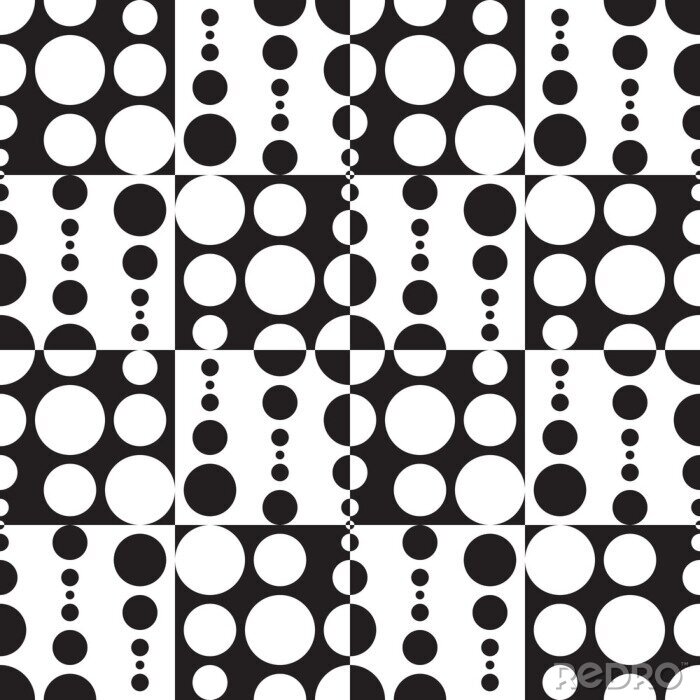 Fotobehang Zwart-wit geometrisch patroon