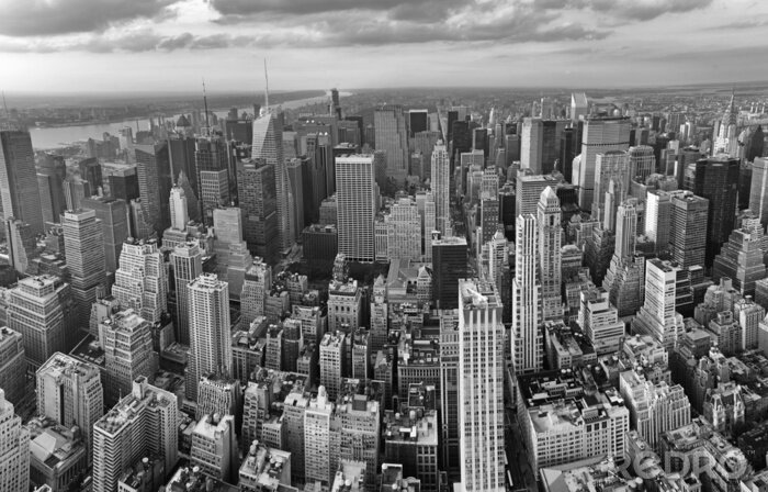 Fotobehang Zwart-wit landschap van New York