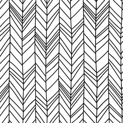 Zwart-wit Scandinavisch geometrisch patroon