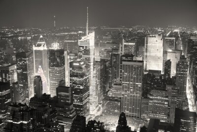 Fotobehang Zwart-wit skyline van New York