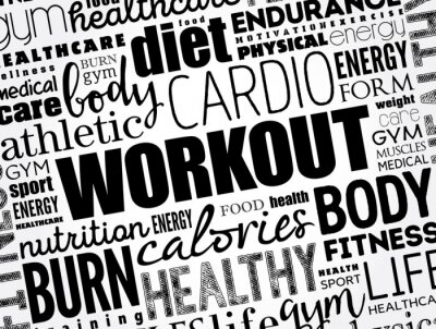 Fotobehang Zwart-wit typografie voor sportzaal