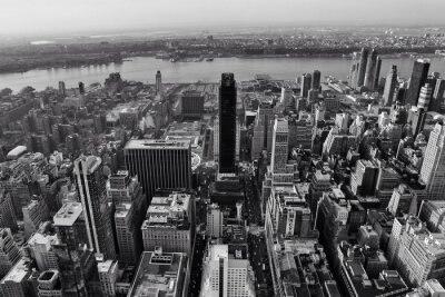 Fotobehang Zwart-wit uitzicht op New York City
