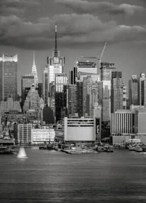 Zwart-witfoto van New York