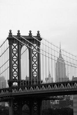 Fotobehang Zwart-witte architectuur in Manhattan