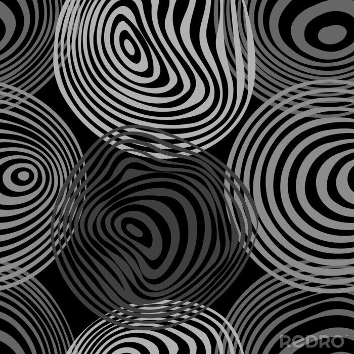 Fotobehang Zwart-witte vingerafdrukken