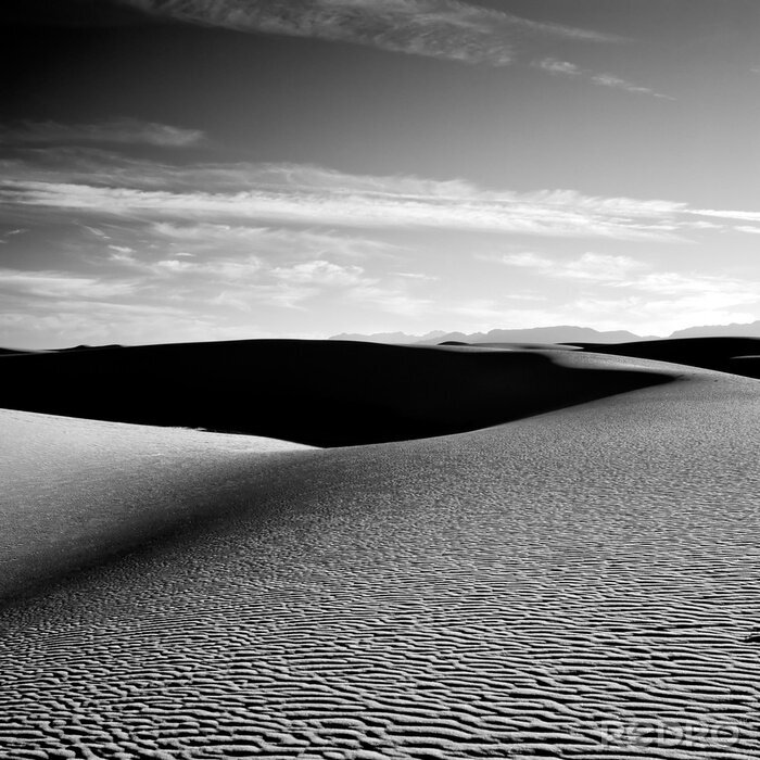 Fotobehang Zwart-witte woestijn
