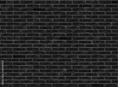 Fotobehang Zwarte bakstenen muur