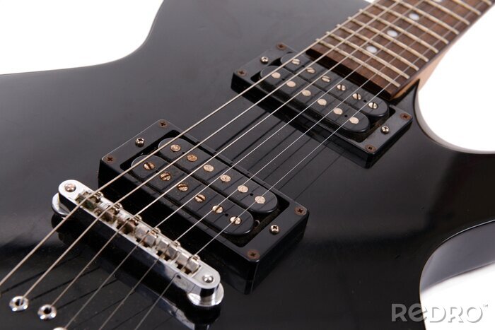 Fotobehang Zwarte elektrische gitaar