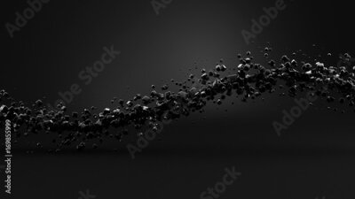 Fotobehang Zwarte kristallen op een donkere achtergrond