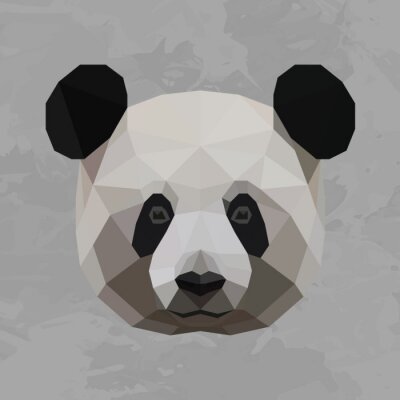 Panda Geometrisch concept van een panda