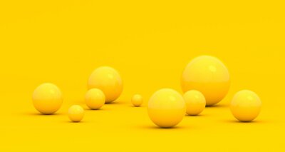 3D ballen in gele kleur