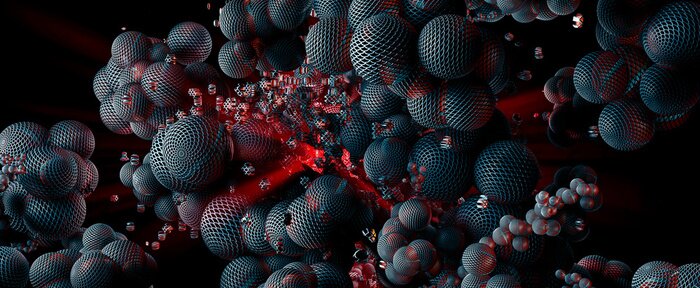 Poster 3D rendering of abstract technology digital hi tech concept