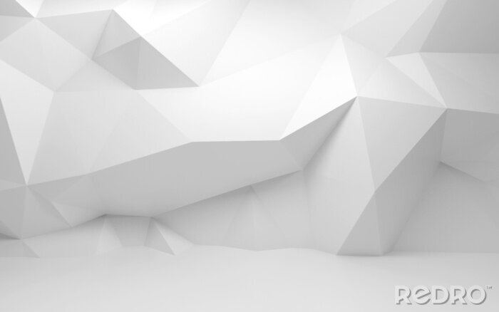 Poster 3D wit mozaïek