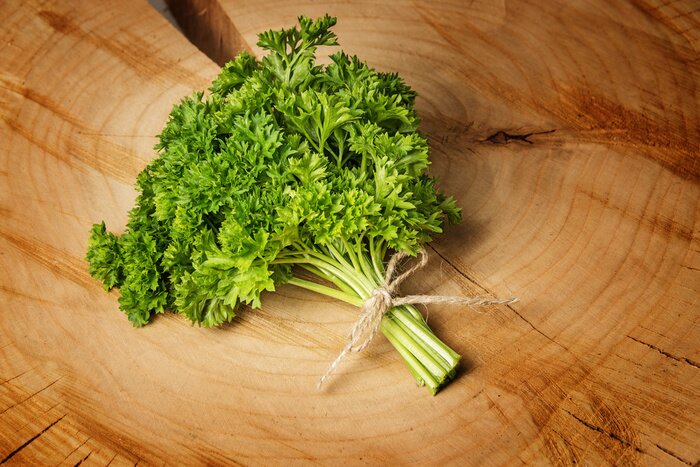 Poster a bunch of fresh  parsley