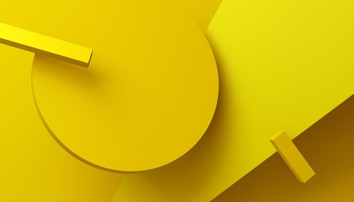 Poster Abstract 3d render, background with geometric shapes, modern graphic design