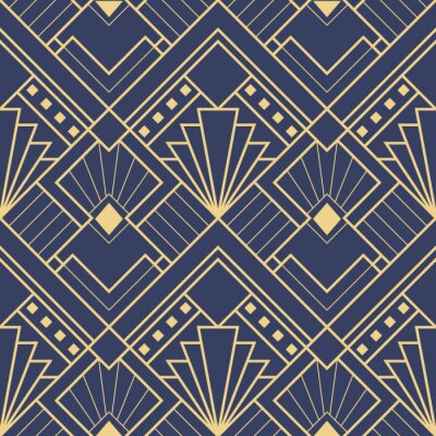 Behang Abstract art deco naadloos patroon 03