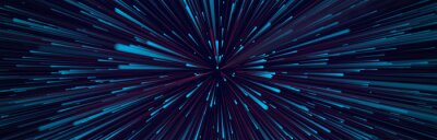 Poster Abstract circular speed background. Centric motion of star trails. Starburst dynamic lines or rays. 3D rendering.