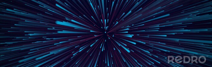 Poster Abstract circular speed background. Centric motion of star trails. Starburst dynamic lines or rays. 3D rendering.