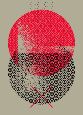 Abstract geometric pattern grunge background. Retro vector illustration.