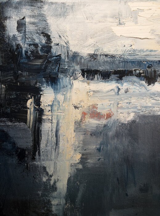 Poster Abstract Olieverfschilderij