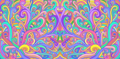 Sticker Abstract patroon van kleurrijke golven