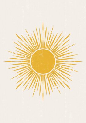 Sticker Abstract  Sun print boho minimalist printable wall art