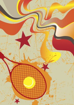 Abstract tennis poster