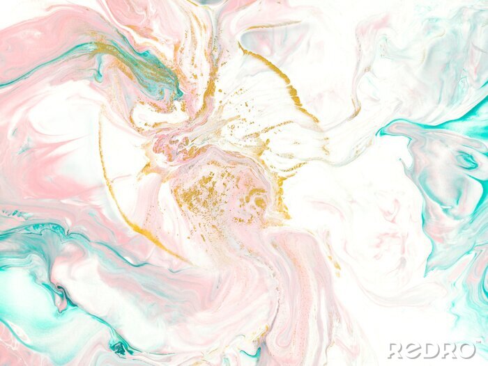 Poster Abstract woelig marmer