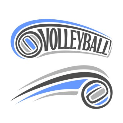 Sticker Abstracte achtergrond op het volleybal thema