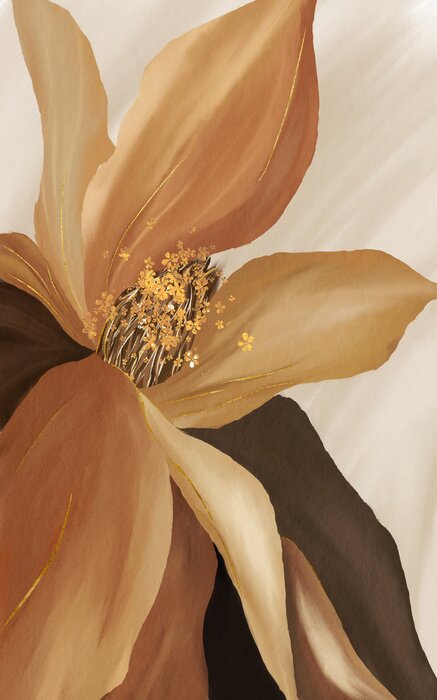 Poster Abstracte artistieke bloem