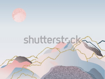 Poster Abstracte bergen