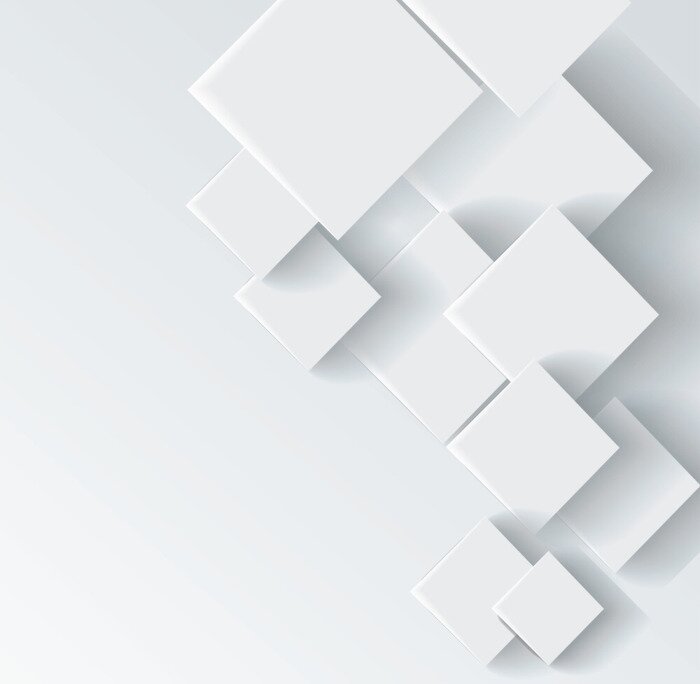 Poster Abstracte compositie met vierkanten