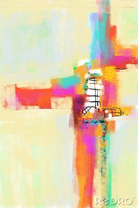 Poster abstracte moderne unieke kunst handbeschilderde achtergrond voor poster, advertentie, kunstontwerp