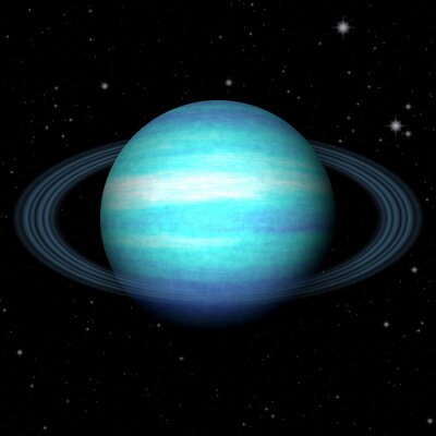 Poster Abstracte Uranus planeet gegenereerde textuur achtergrond