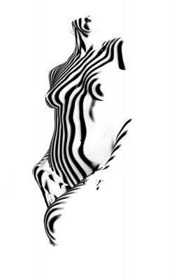 Abstracte vrouw in zwart-wit