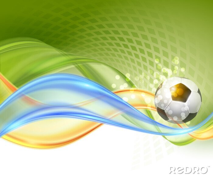 Poster Abstractie met voetbal