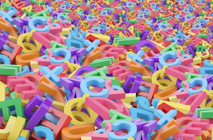 Poster Achtergrond met 3D letters