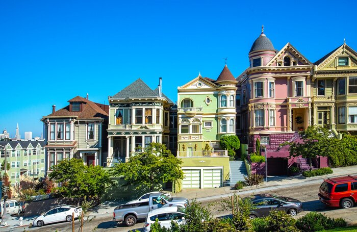 Poster Aerial cityscape view of San Francisco, California, USA