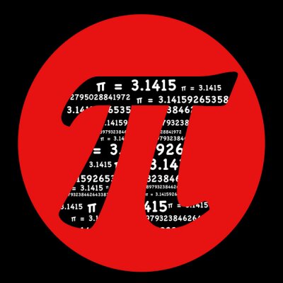 Poster Afbeelding met het Pi-nummersymbool