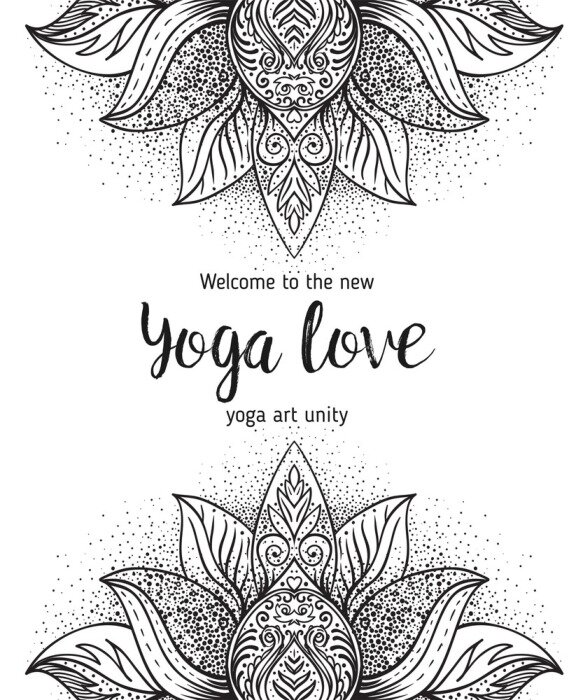 Poster Afbeeldingen met oosterse ornamenten en inscripties