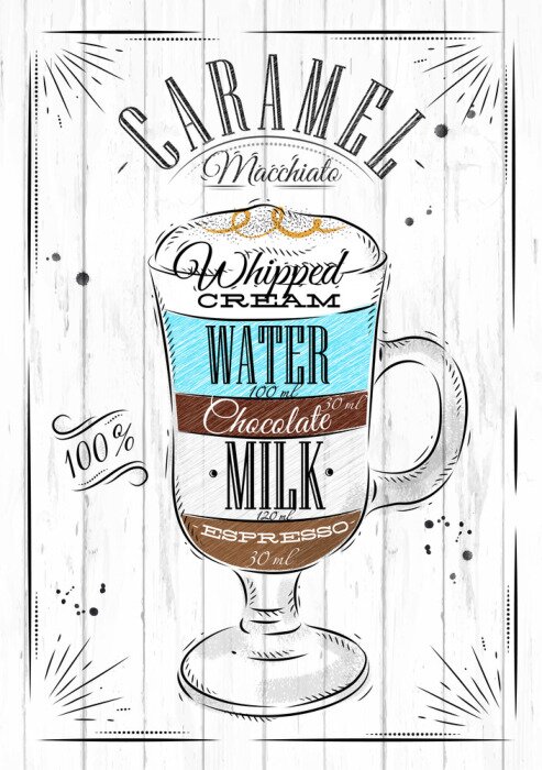 Poster Affiche caramel macchiato