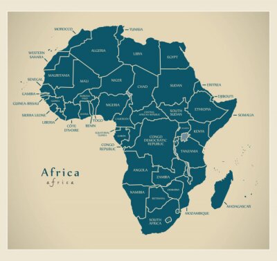 Poster Afrikaanse continentkaart